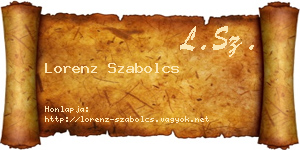 Lorenz Szabolcs névjegykártya