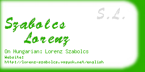 szabolcs lorenz business card